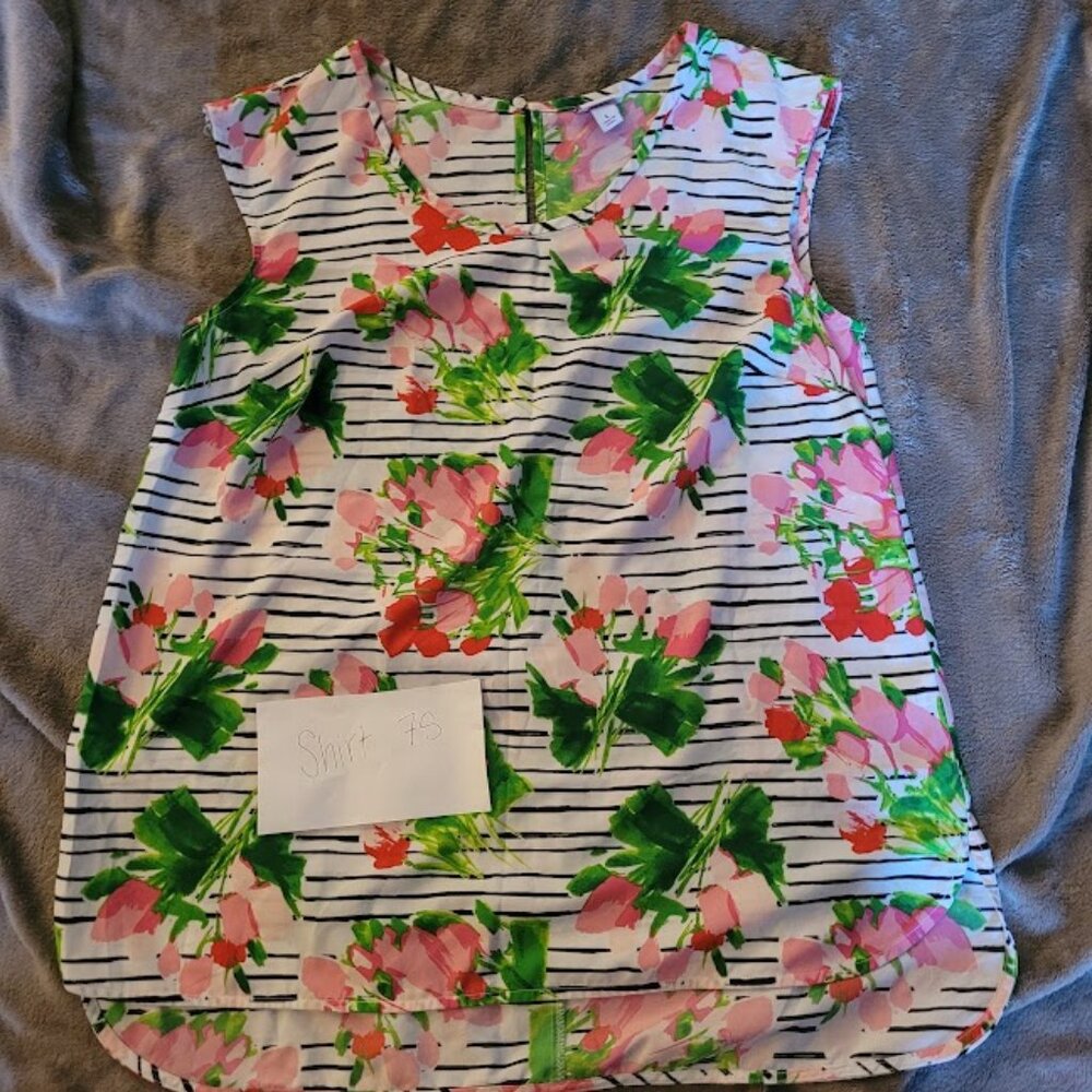 (SHIRT 75) - Women's Floral Blouse